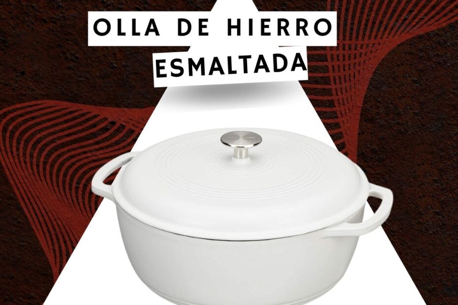 OLLA DE HIERRO FUNDIDO ESMALTADO BLANCO